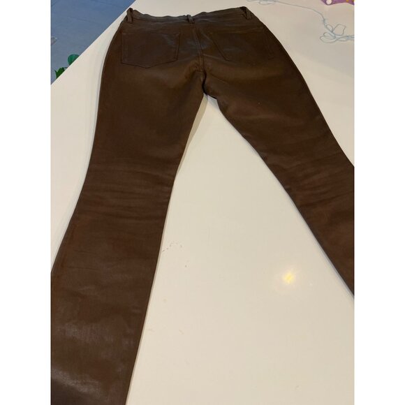 Frame Le High Skinny Jeans Womens Size 27 Stretchy Shiny Brown Pants - Picture 5 of 7